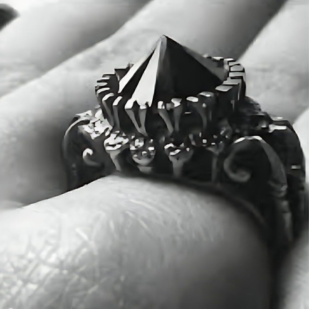 NEW Bloodmilk Jewelry Belonging to the Darkness Silver & Black Onyx Gothic Ring
